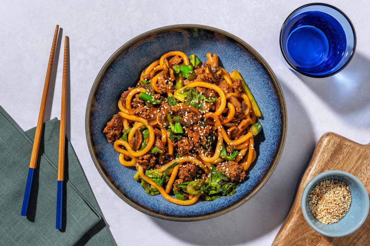 One Pan Gochujang Beef Udon