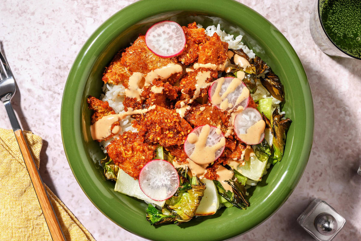 Koreanske BBQ-glaserede veggiestrimler