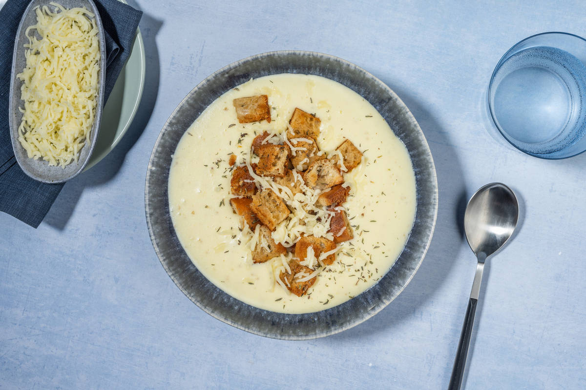 Crema casera de coliflor y queso