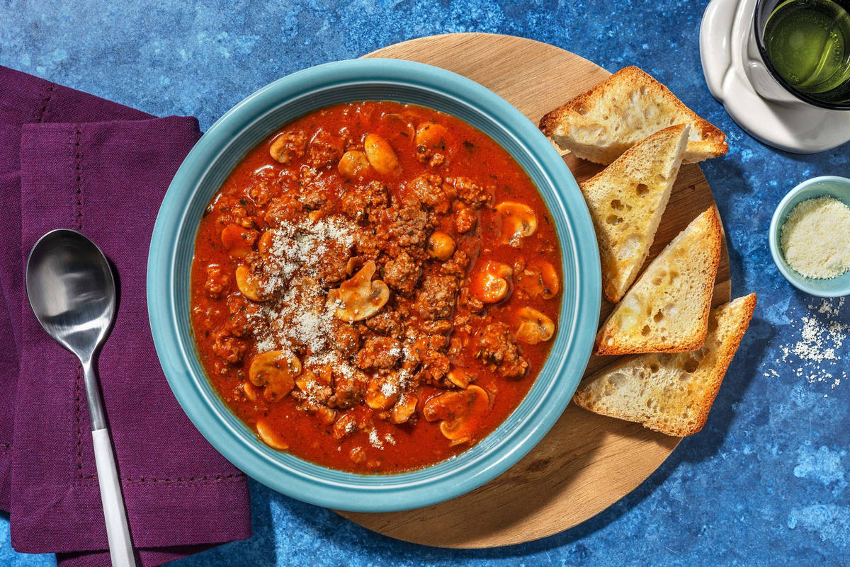 Cheesy Beef Mince Ragu Stew