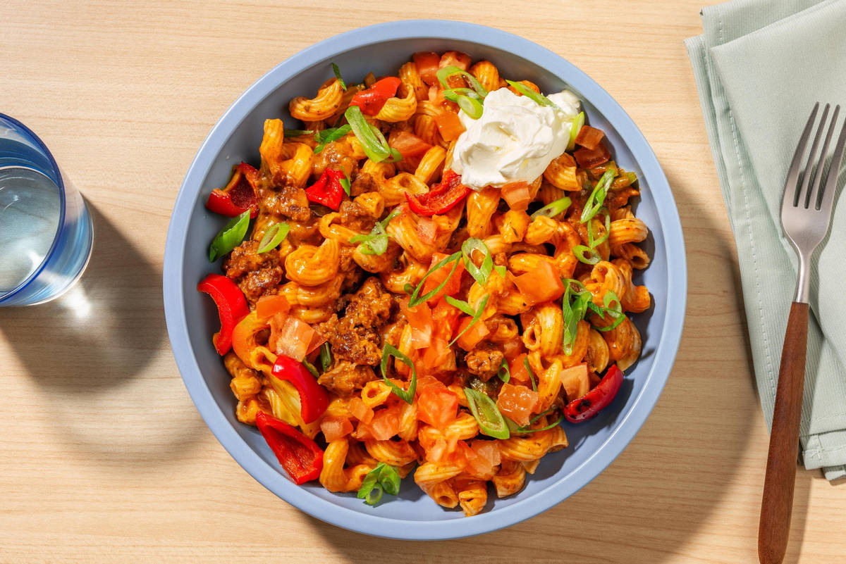 Speedy Beef Taco Mac 'n' Cheese