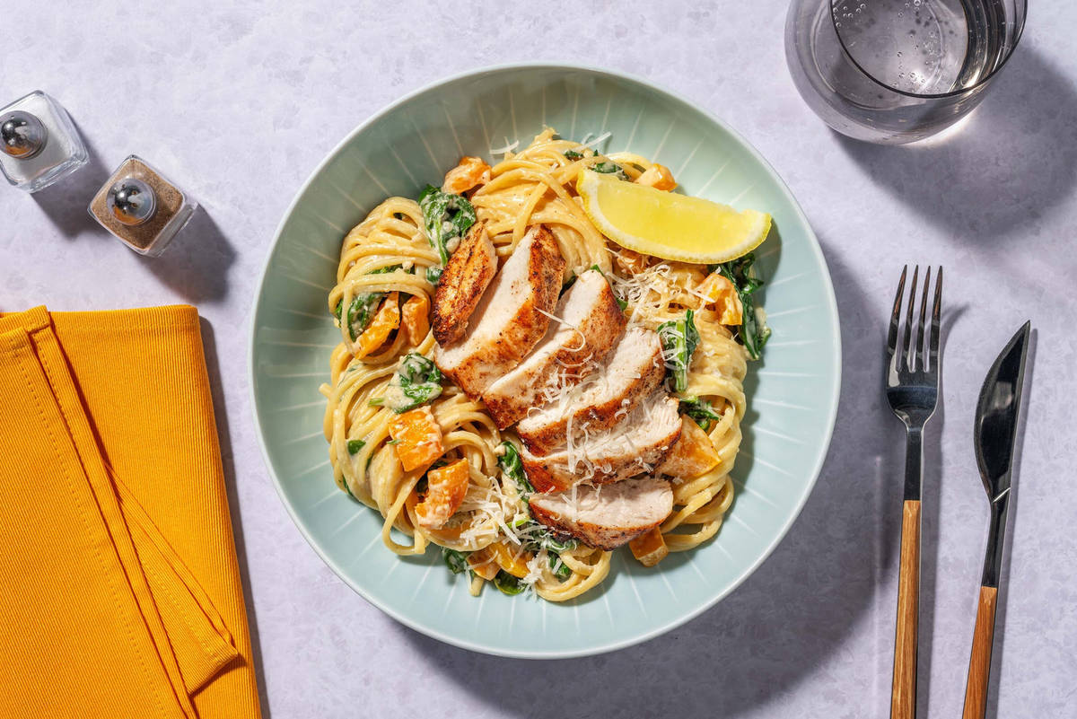 Turkey al Limone and Linguine