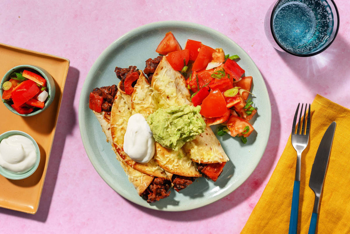 Sweet Pepper and Black Bean Pork Chorizo Taquitos