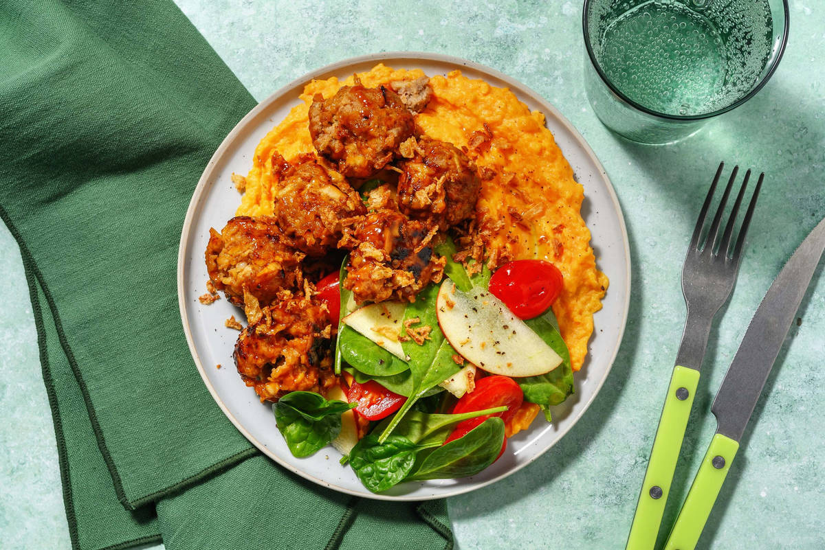 Boulettes BBQ de porc et à la pomme