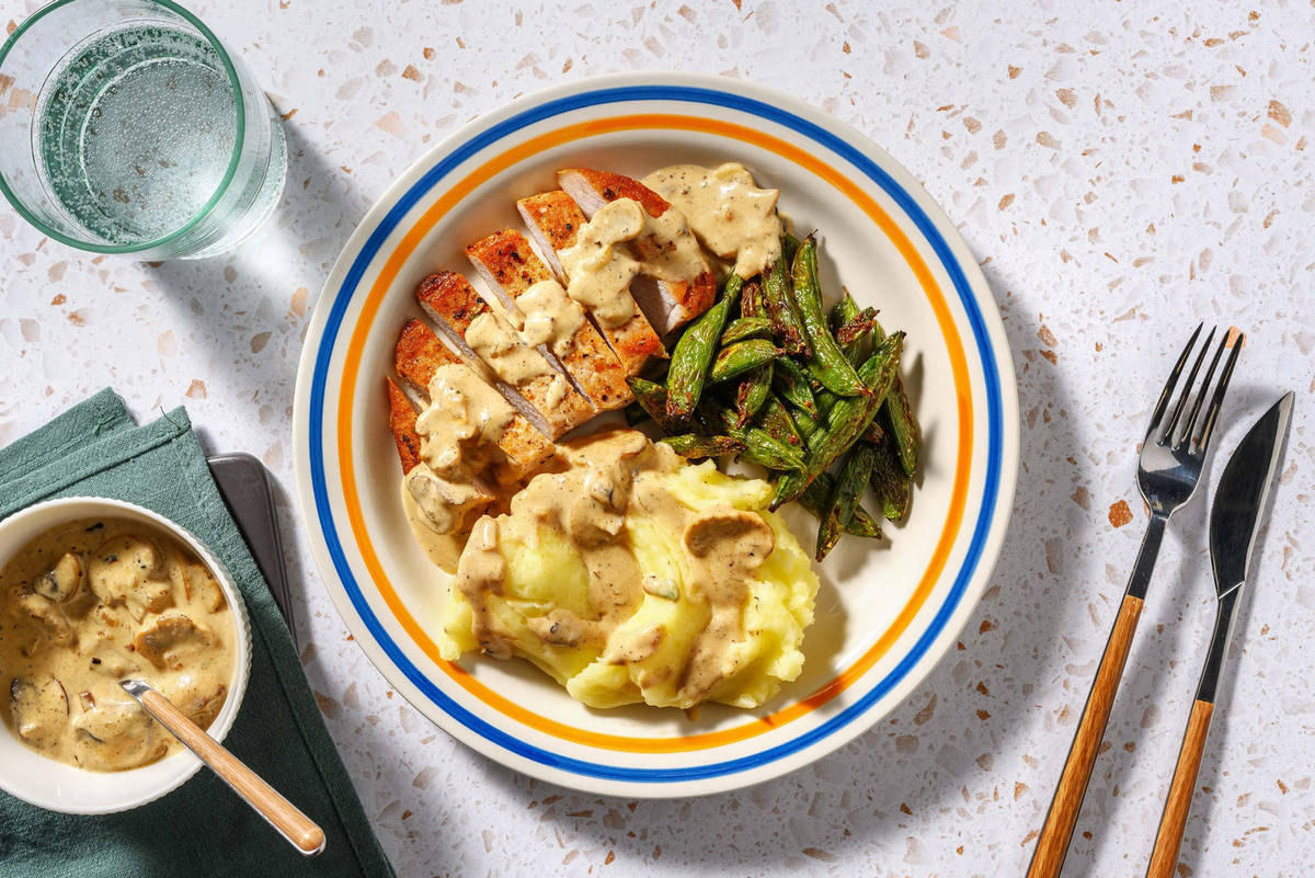 Pork Chops and Mushroom-Sour Cream Sauce
