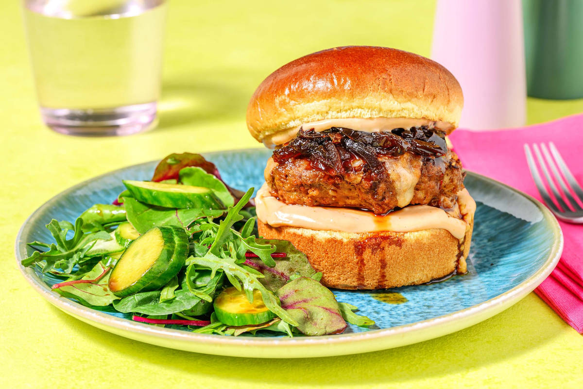 Smoky Beyond Meat® Cheeseburgers