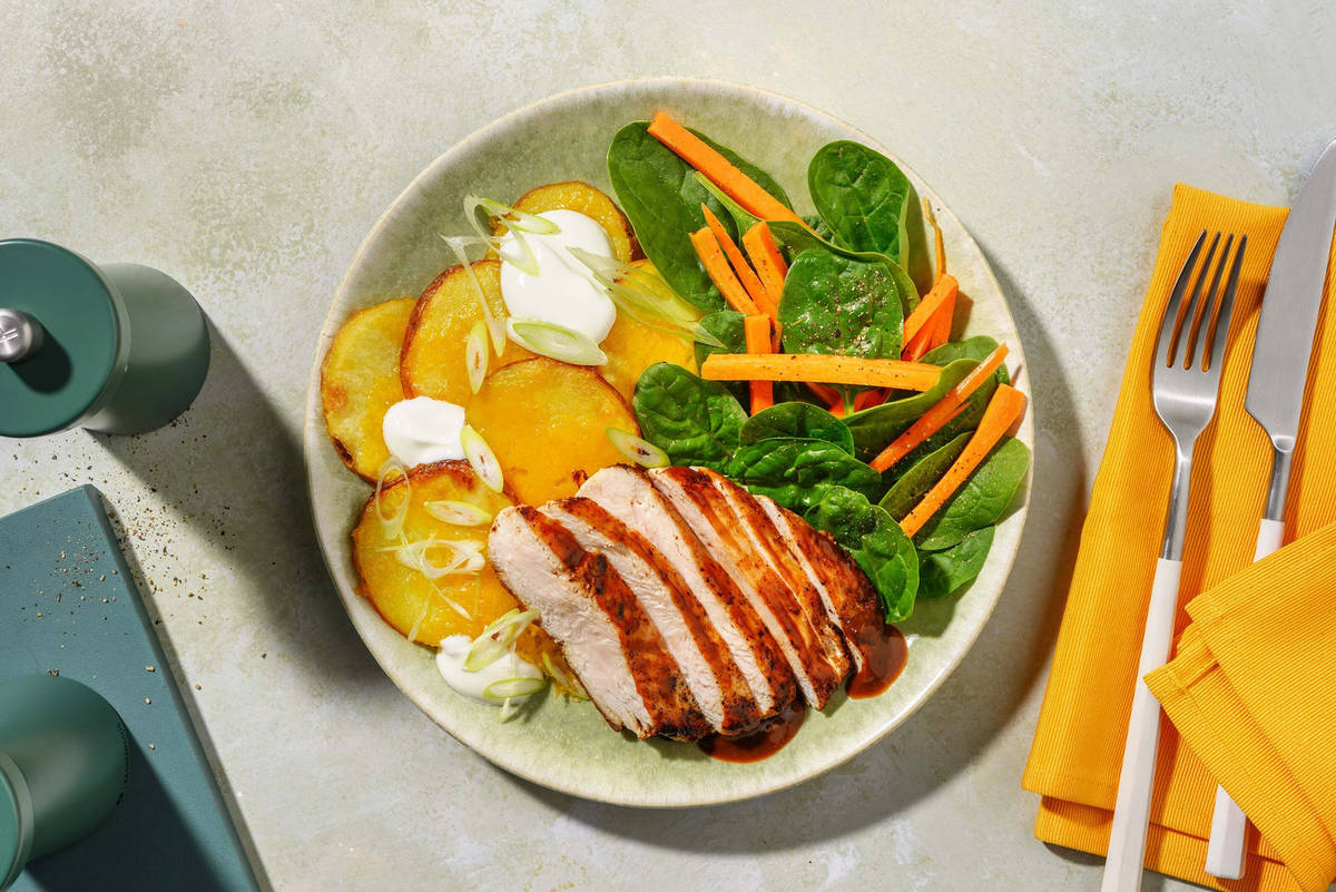 Hauts de cuisses de poulet en sauce BBQ