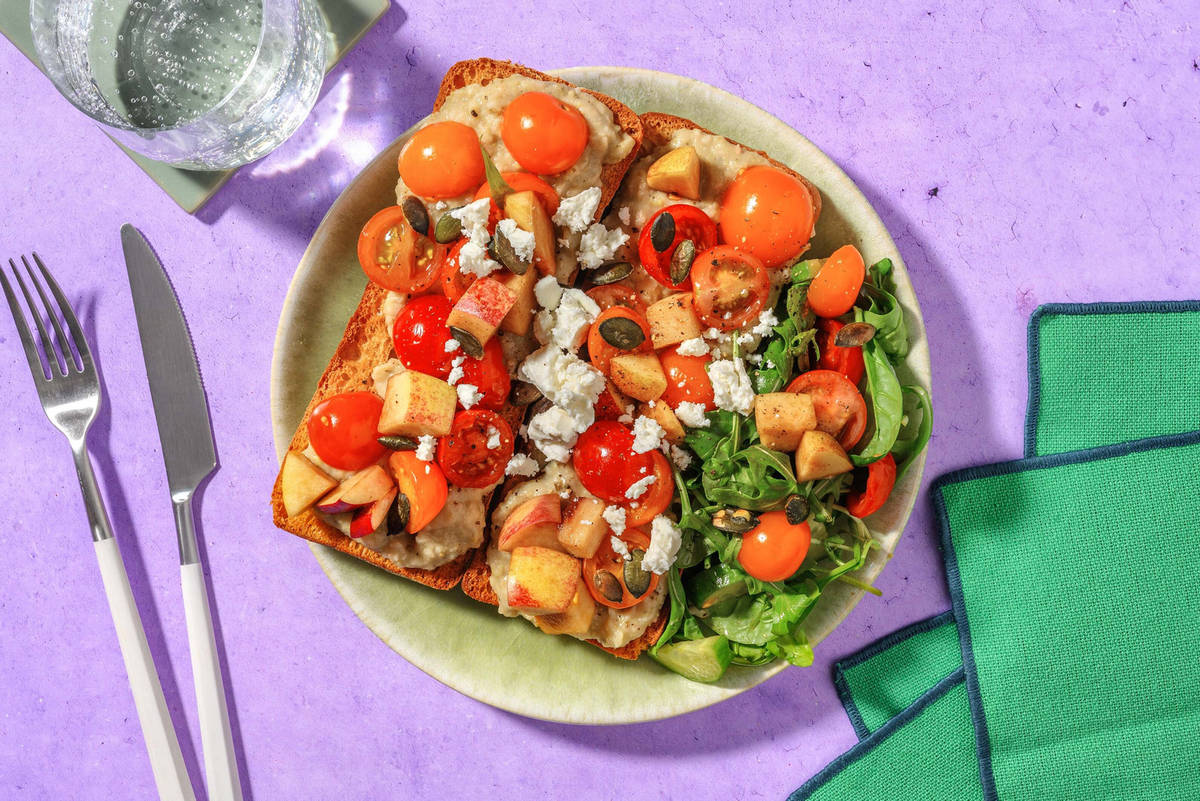 Cannellini Bean and Chicken Breasts Bruschetta Toast