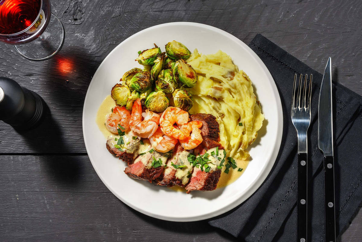 Classic Surf and Striploin Steak Dinner