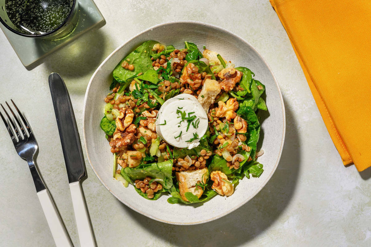 French-Inspired Lentil and Salmon Salad