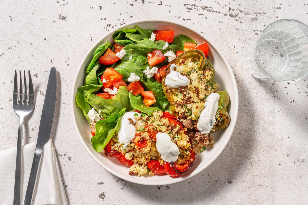 Carb Smart Beef-Stuffed Peppers