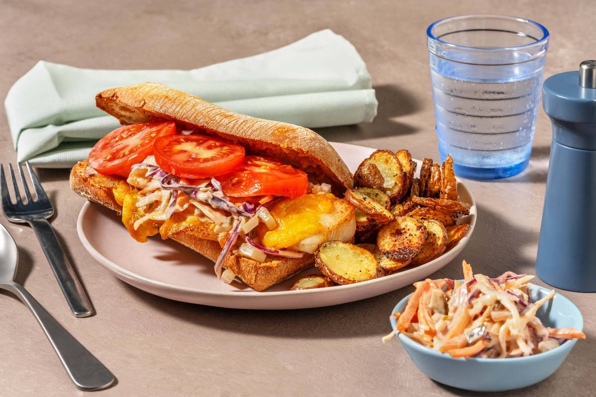 Double Tilapia-Cheddar Melts