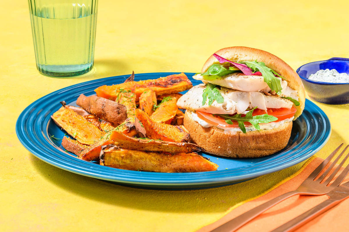 Sandwich de poisson poêlé