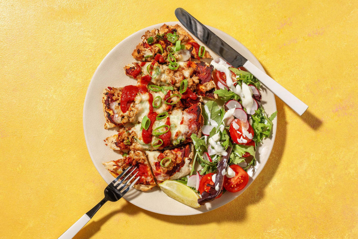 Pains plats au bœuf façon tacos