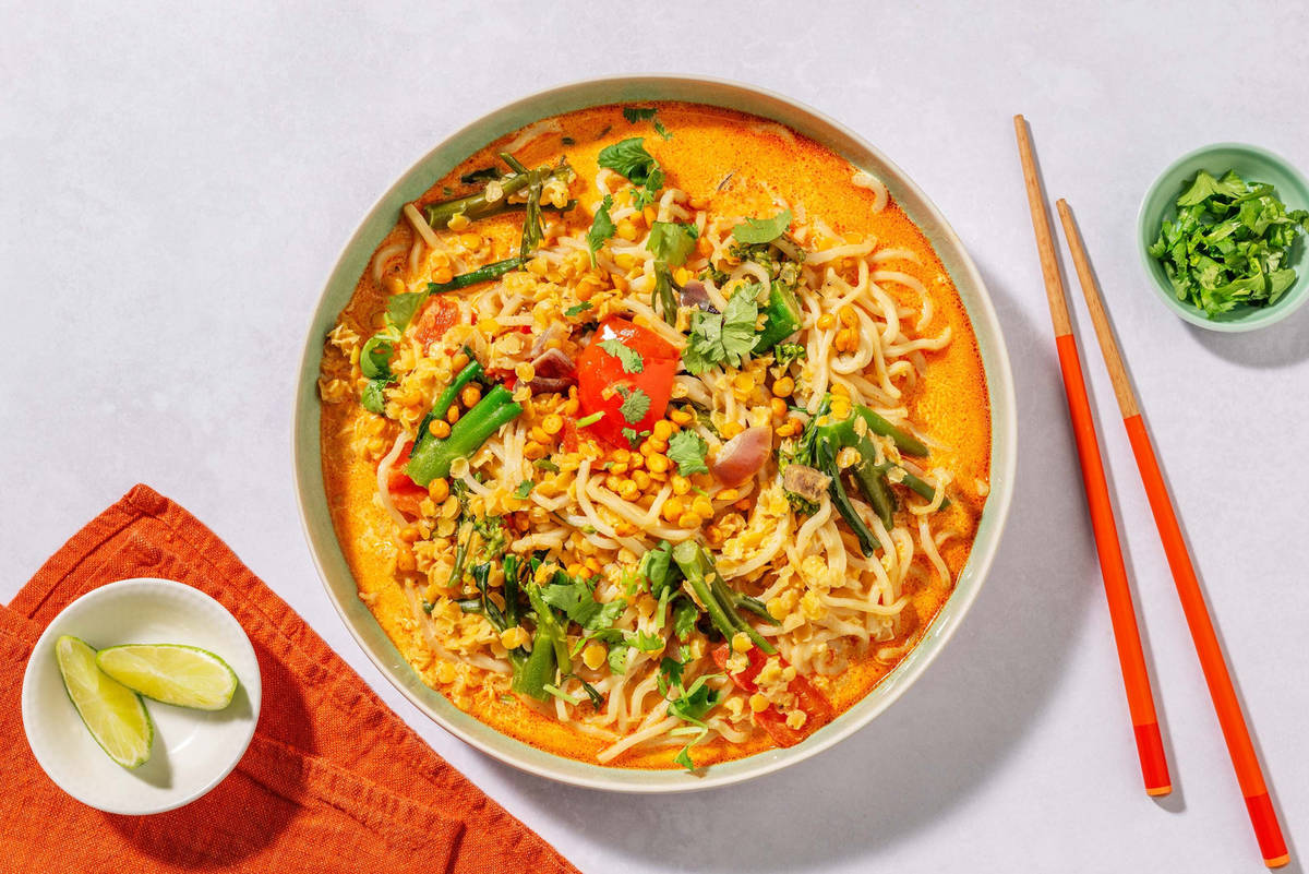 Curried Lentil and Noodle Bowl