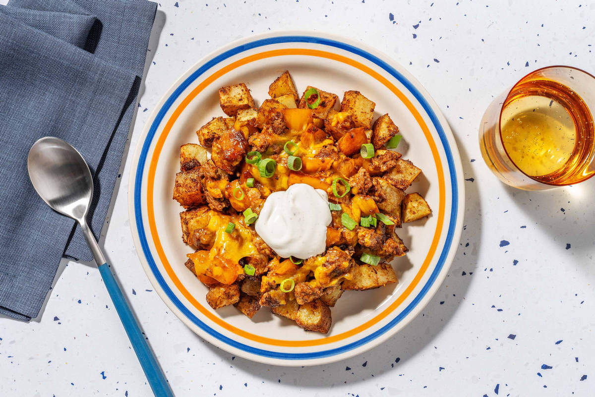 Cheesy Beef and Pork Hash