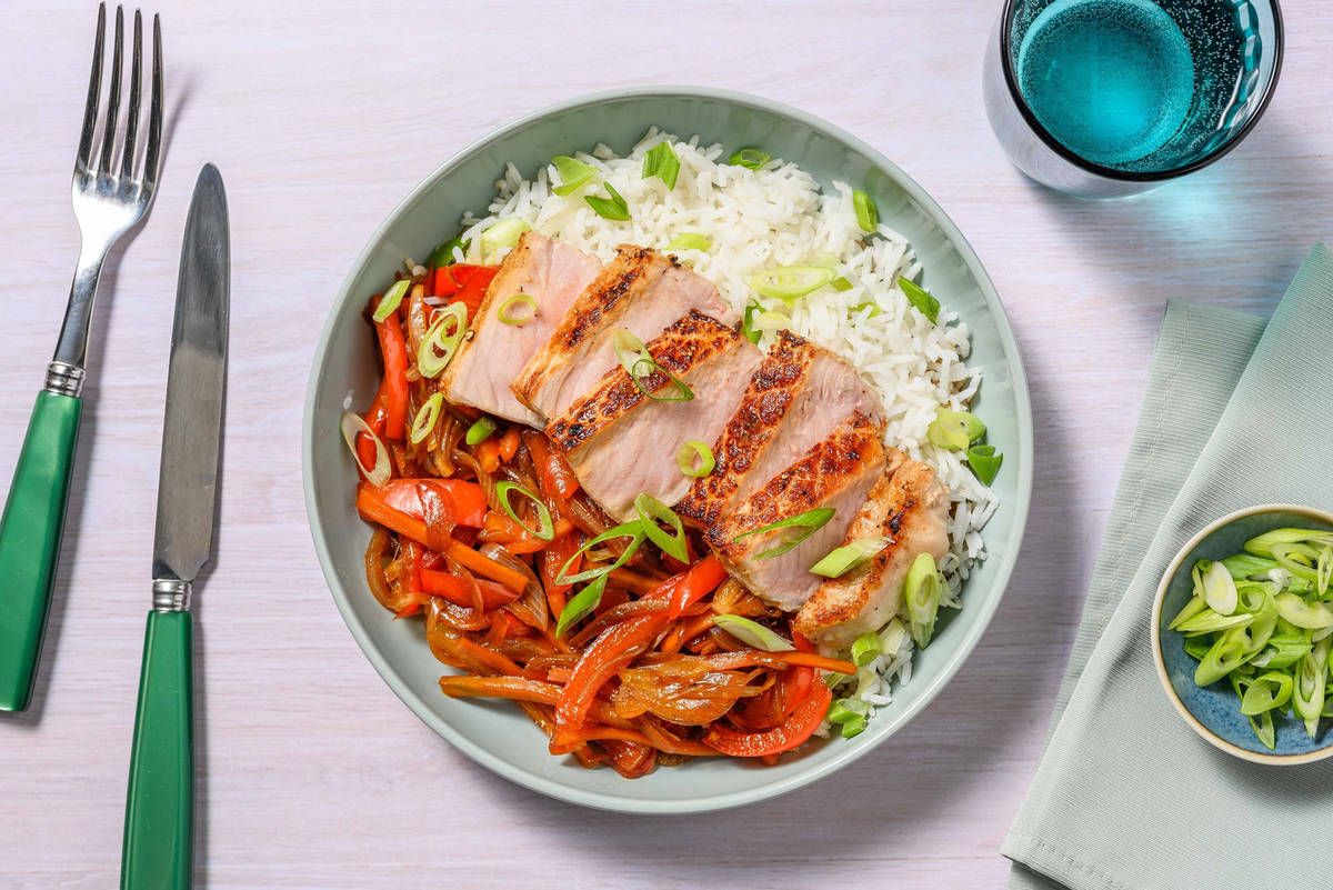 Honey-Pepper Double Pork Chops