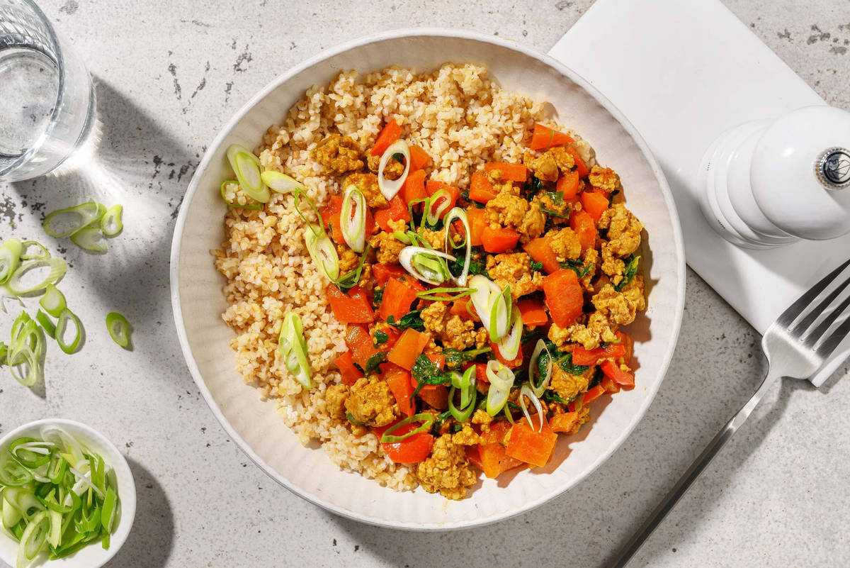 Smart Tofu , Spinach and Pepper Curry