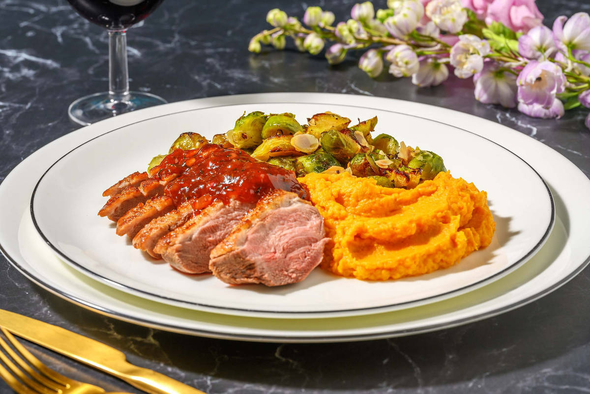 Seared Duck in Cranberry-Wine Reduction