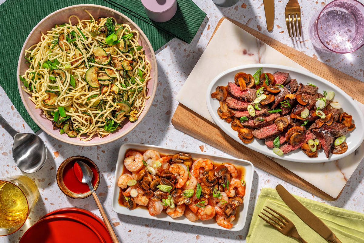 Teppanyaki-Inspired Steaks and Shrimp