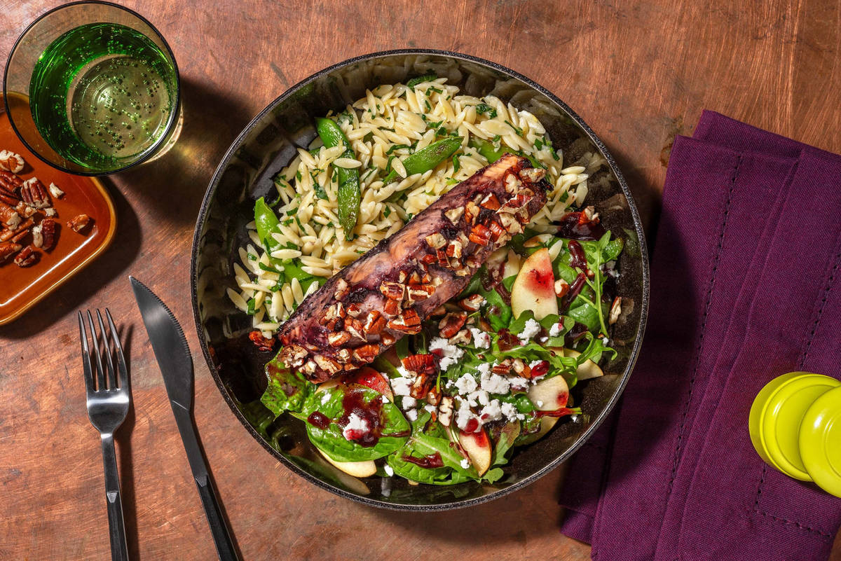 Blueberry-Pecan Crusted Salmon 