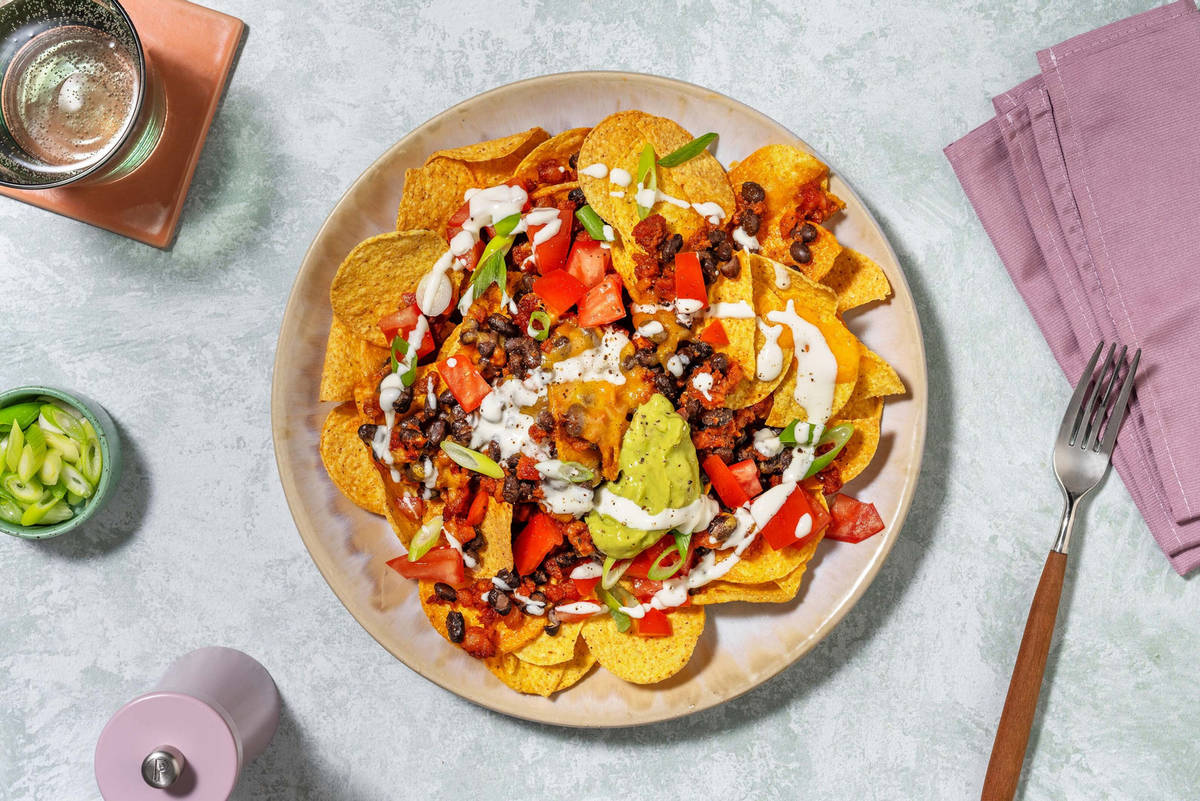 SuperQuick Turkey and Black Bean Nachos