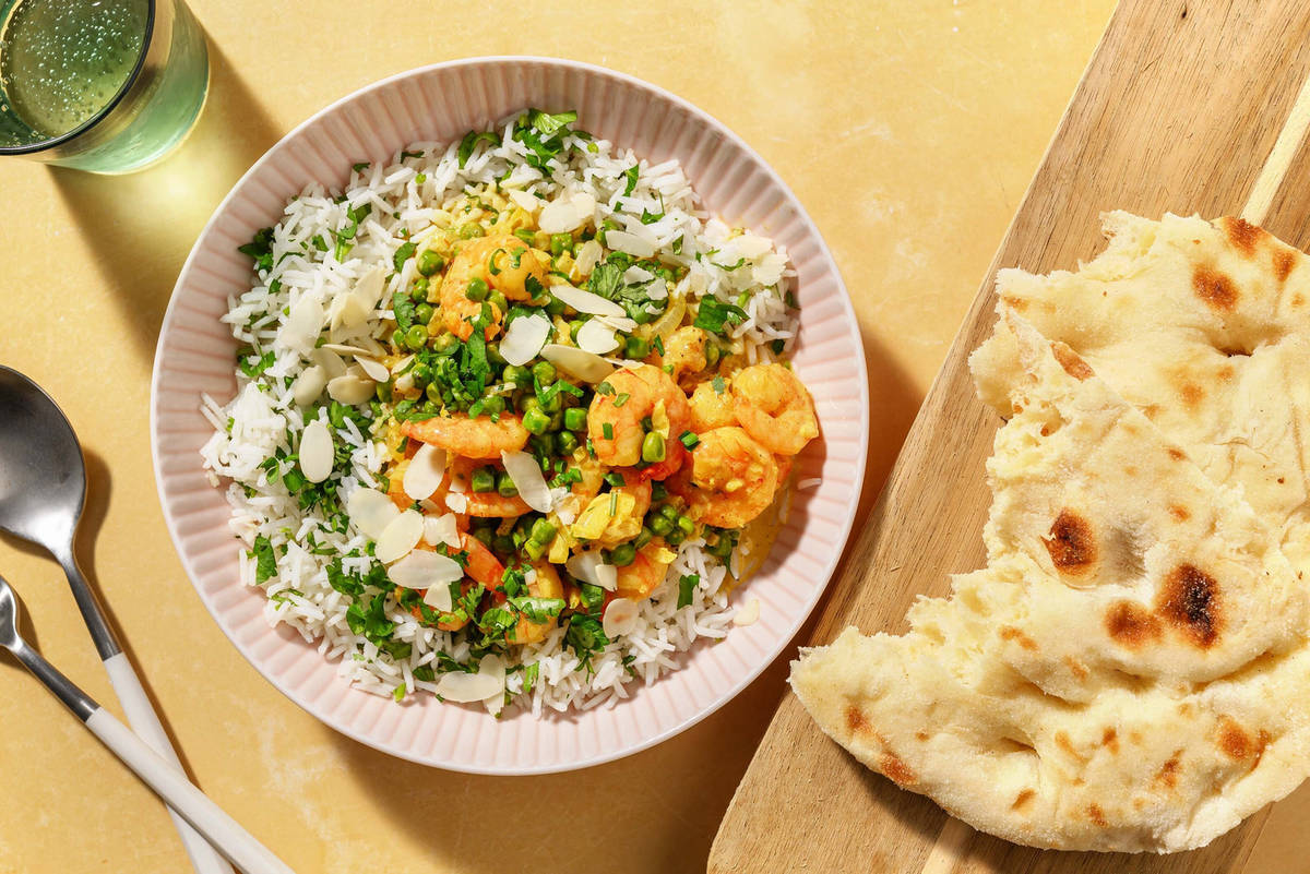SuperQuick Shrimp and Pea Korma