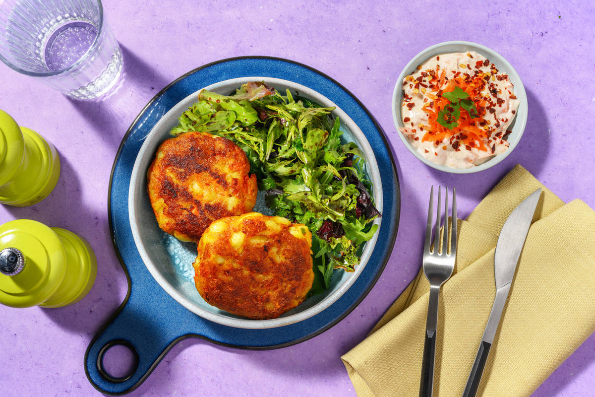 Aloo tikki de patata y zanahoria estilo indio