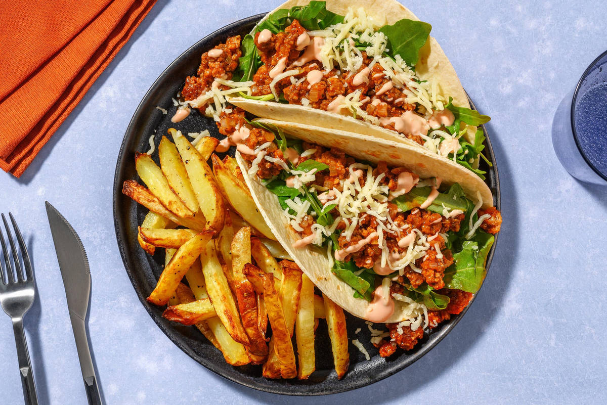 Bacon Cheeseburger Inspired Tacos 
