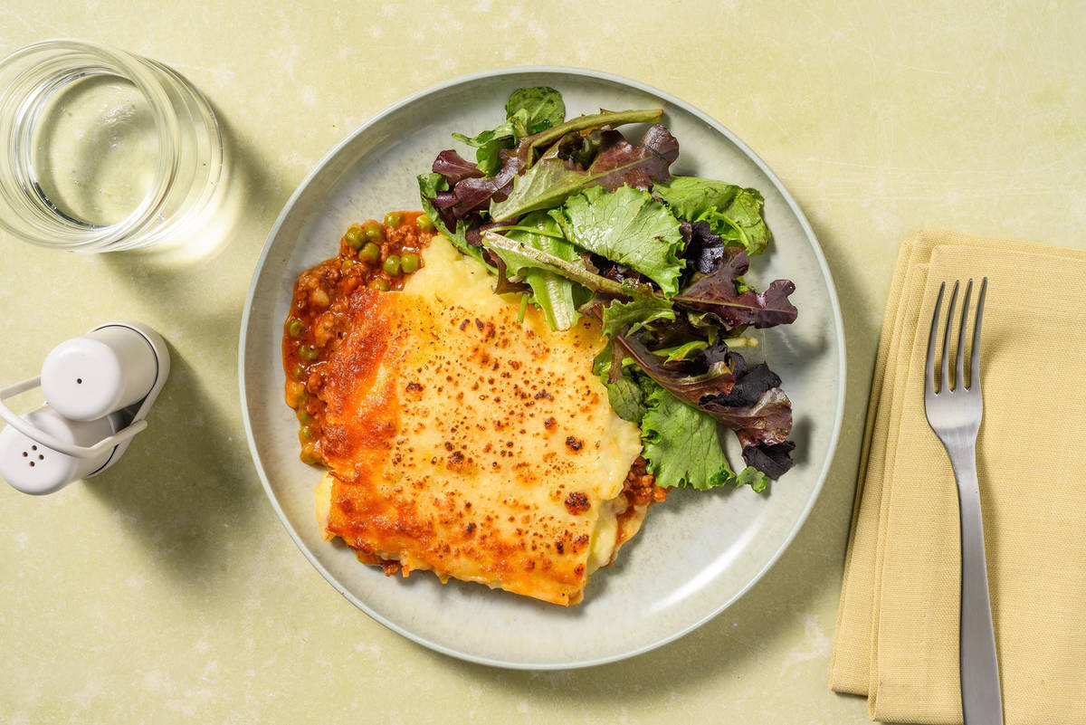 Cheesy Spiced Chorizo and Beef Cottage Pie