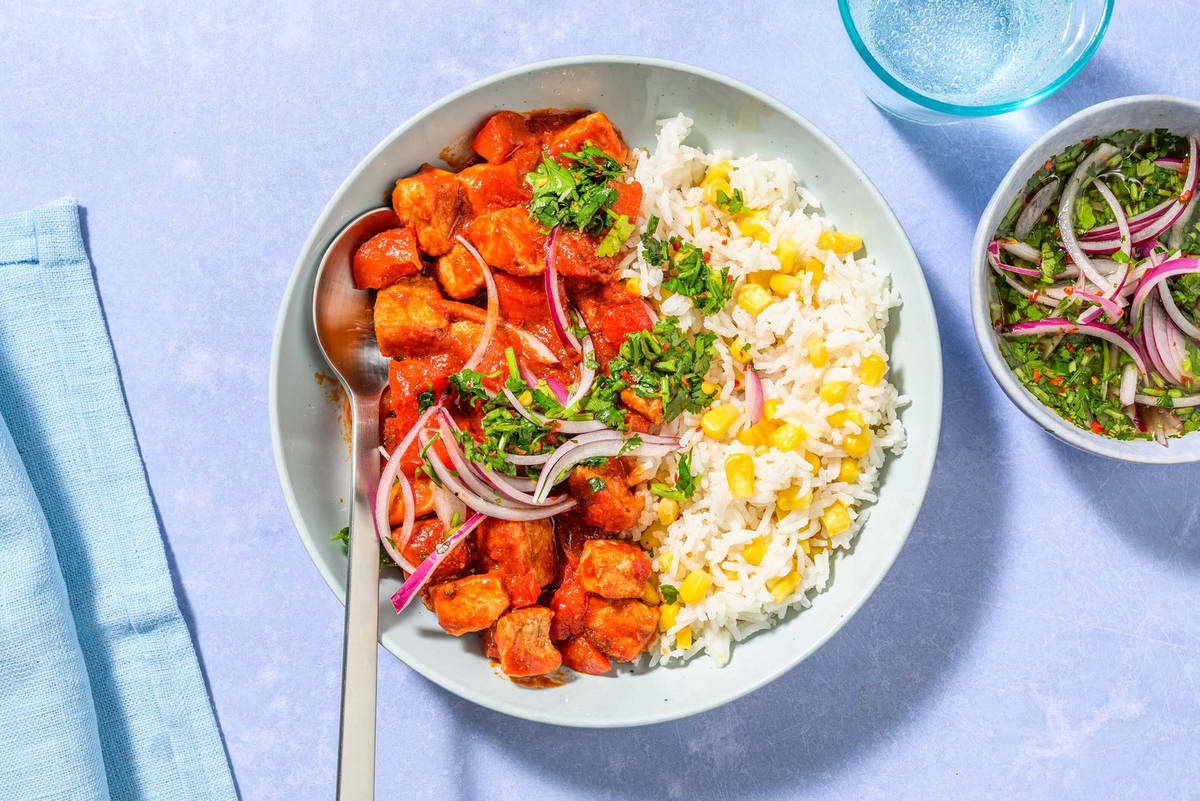 Centralamerikansk fläsk- och grönsaksgryta