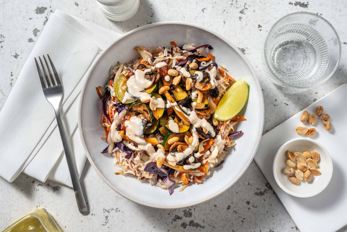 Stir-fry de champignons laqués et mayo à la sriracha