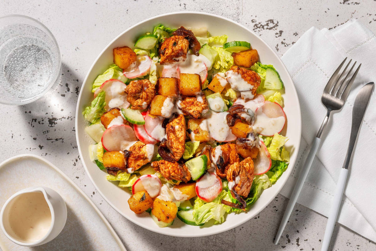 Tandoori-stijl kalkoensalade