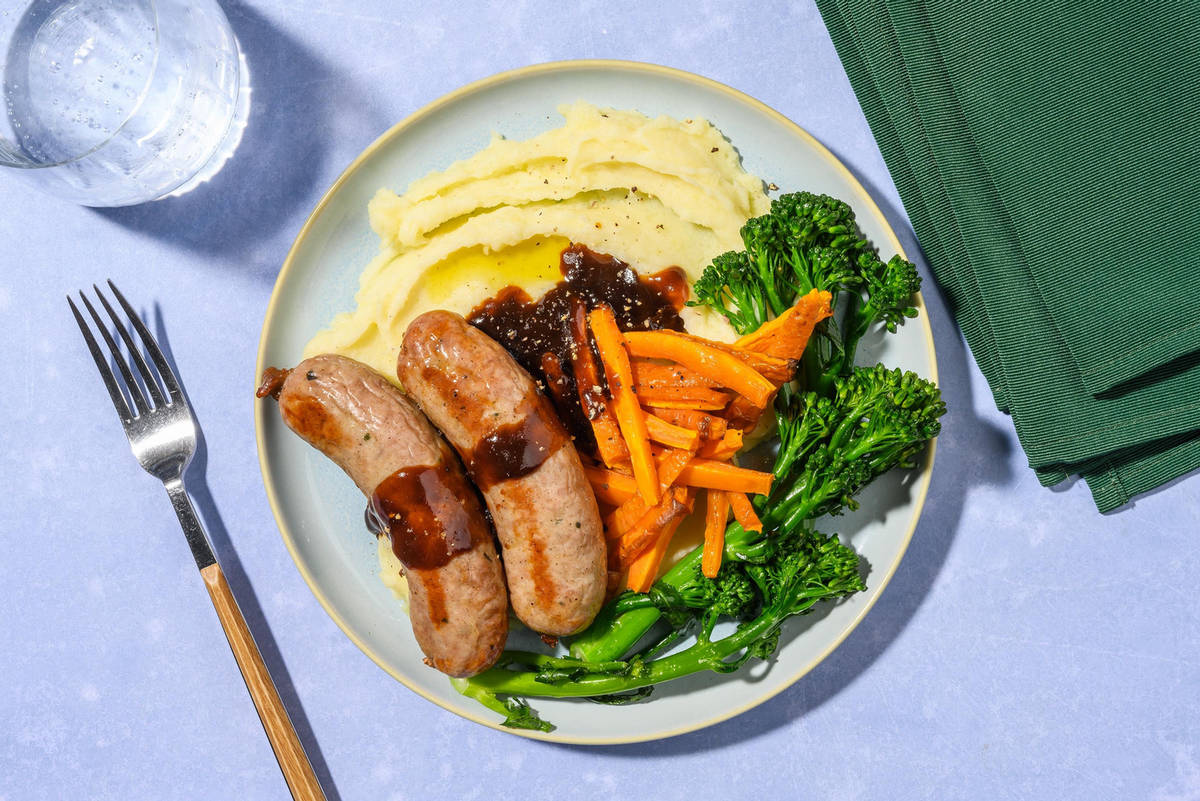 Banging Bangers and Garlic Mash