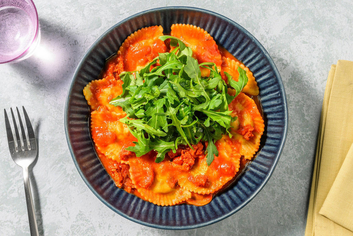 Parmigiano and Parma Ham Filled Pasta