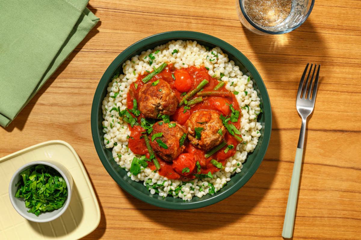 Harissa Spiced Lean Beef Meatballs
