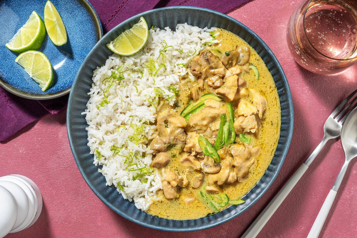 Thai Green Style Double Chicken and Mushroom Curry