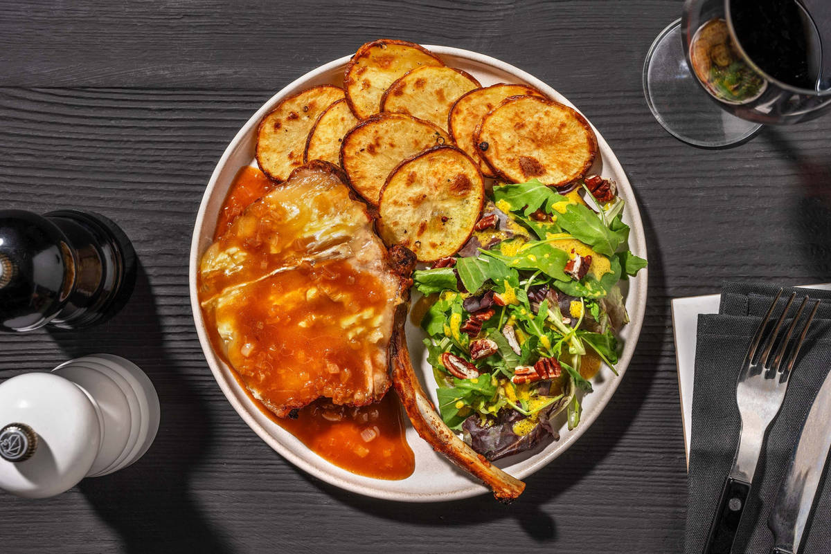 Brie and Fig Pork Chops