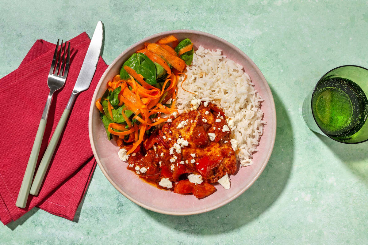 Krydret kylling og tomatsauce