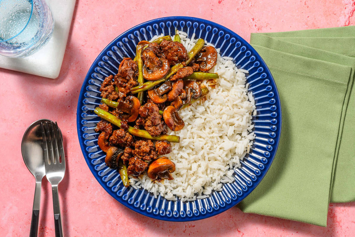 Honey Miso Mushroom Beef