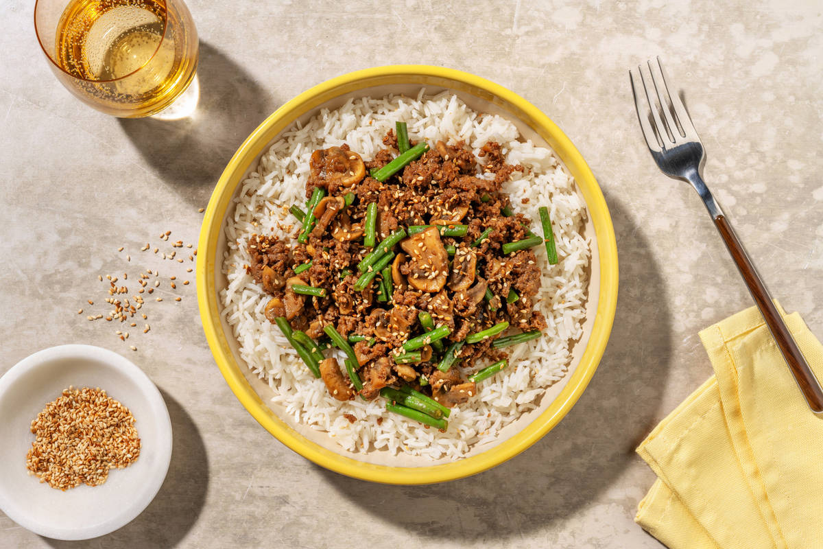 Honey Miso Mushroom Beef and Pork Mince