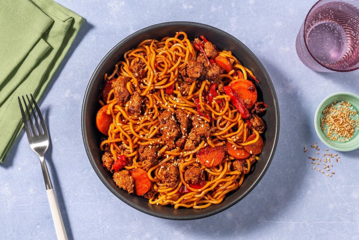 Quick Indonesian Inspired Pork Noodles