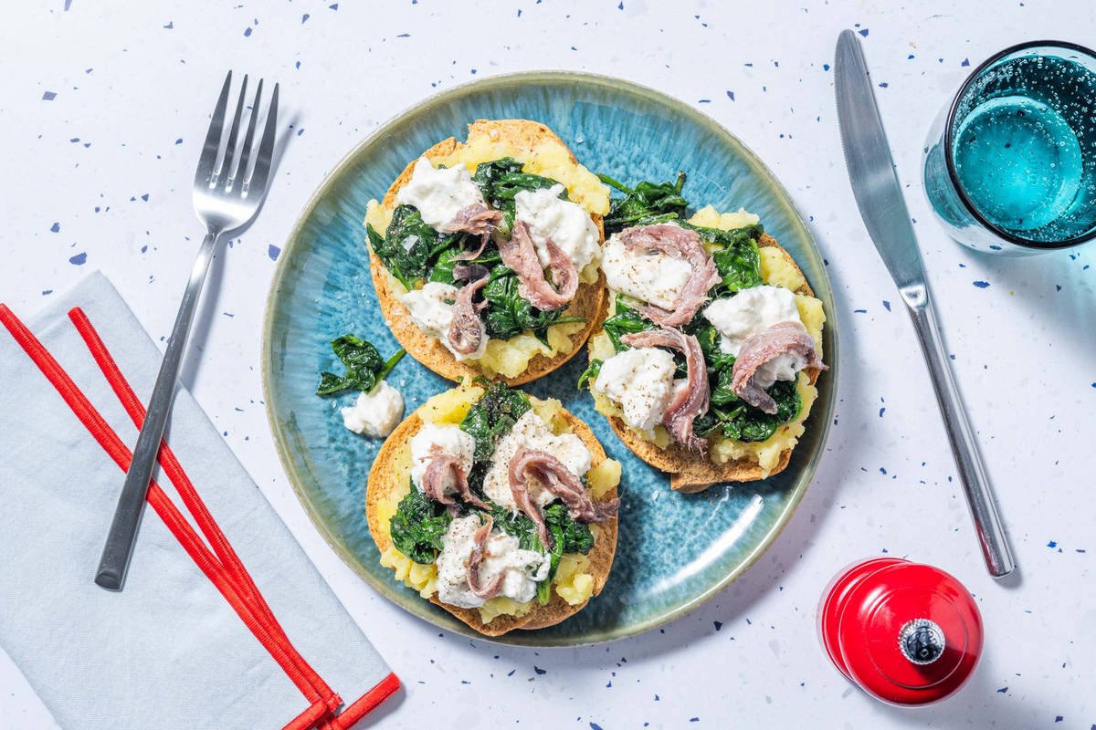 Frisella d'inverno alle alici e ricotta