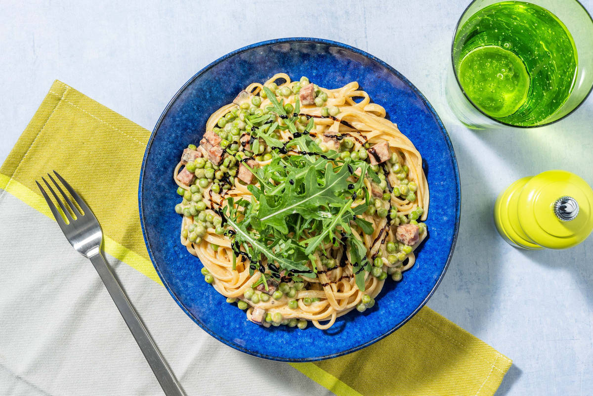Chorizo Linguine in Creamy Sauce