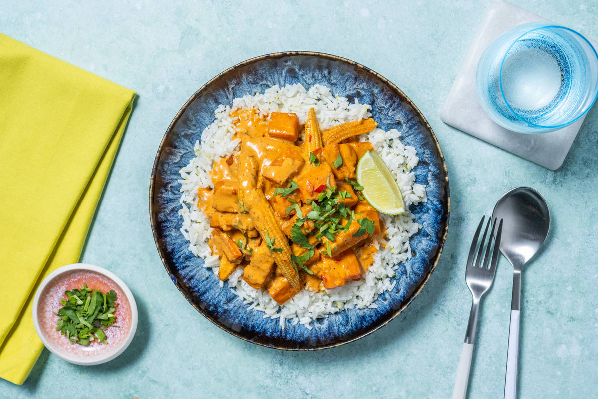 Thai Coconut and Sweet Potato Curry with Paneer