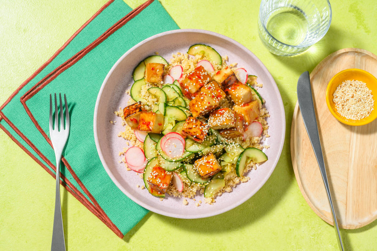 Teriyaki  Double Tofu Bulgur Bowl