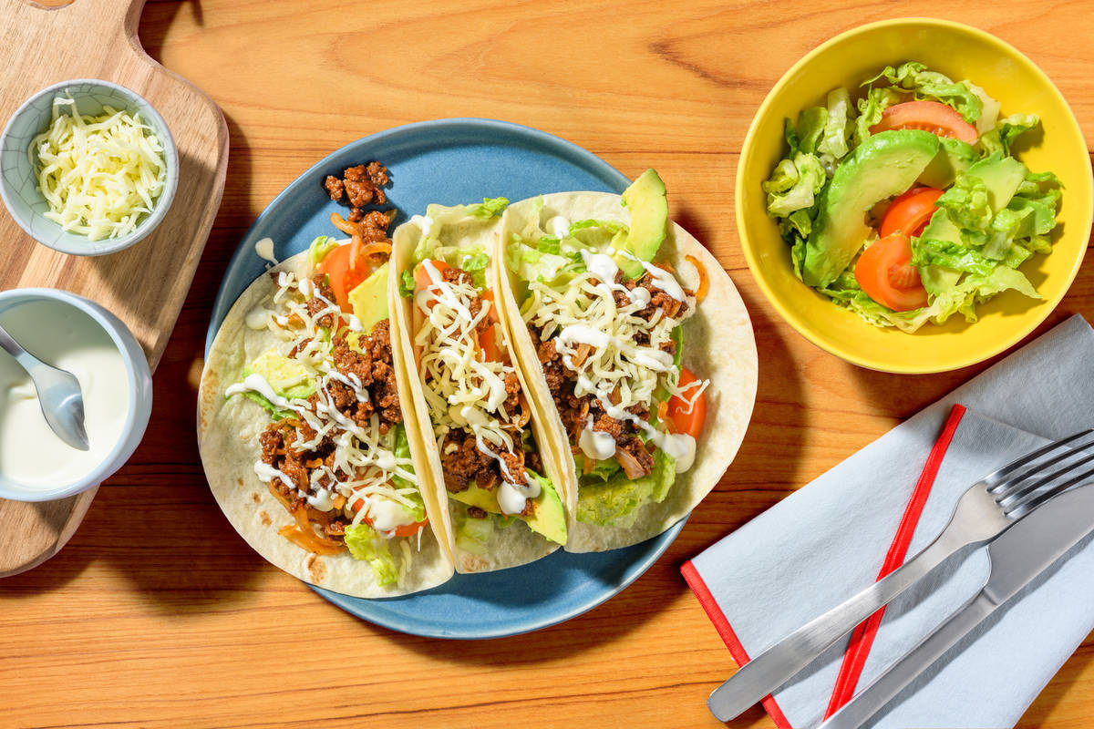 Double BBQ Tex-Mex Beef & Pork Tacos 