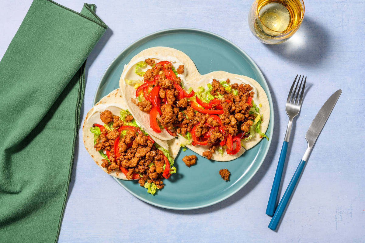 Thai Larb Style Pork Tacos