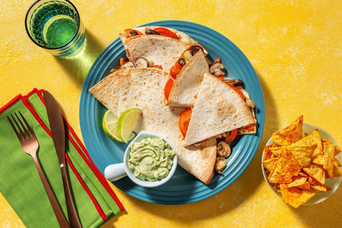 Quesadillas aux champignons et fromage