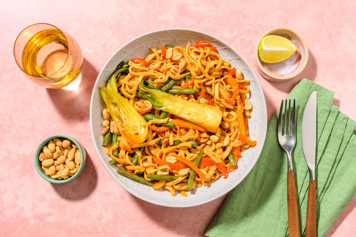 Pak Choi Teriyaki Noodles with Gyoza
